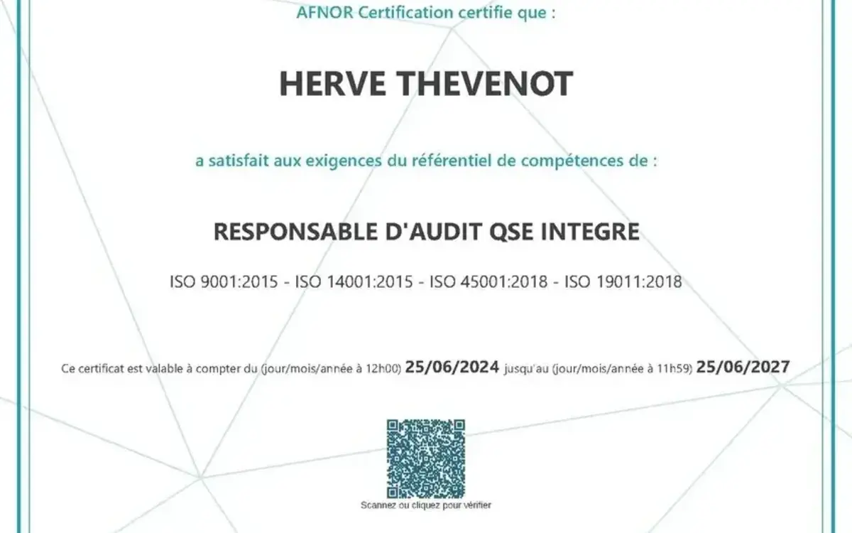Certification Auditeur ICA pour les Systèmes de Management Intégrés (SMI)