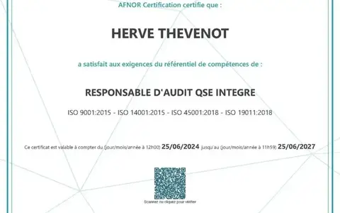 Certification Auditeur ICA pour les Systèmes de Management Intégrés (SMI)